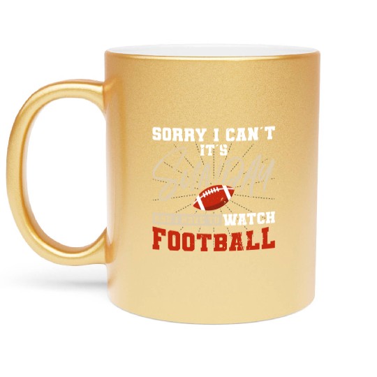 American Football Sunday Football Player Sport Fan Metallic Mugs