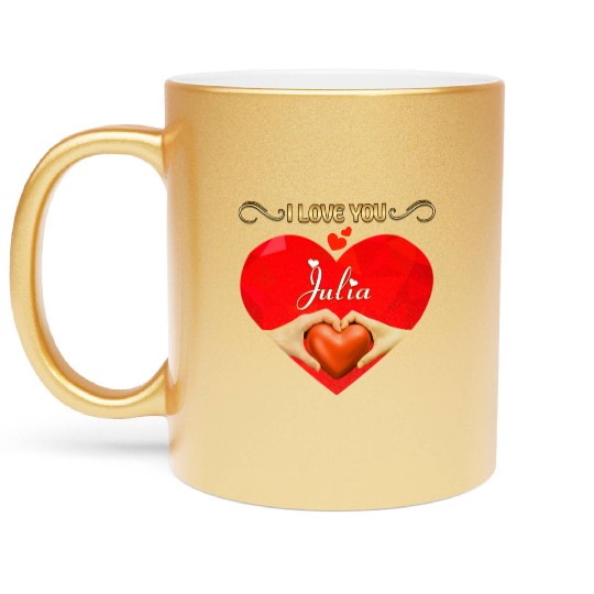I love you Julia Metallic Mugs