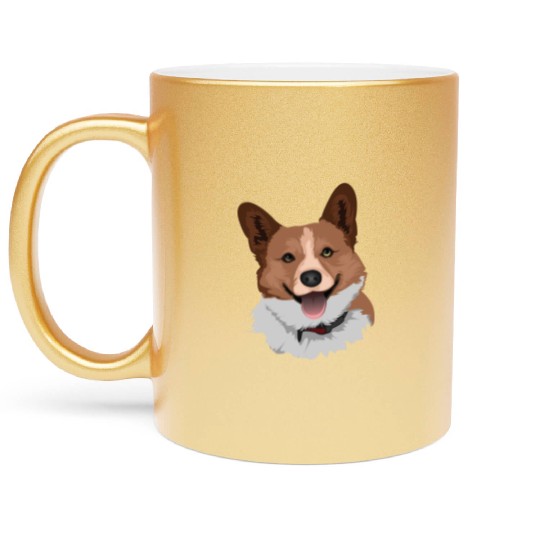 Pembroke Welsh Corgi Cute Dog Owner Pet Lover Gift Metallic Mugs