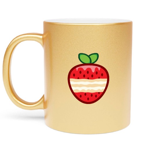 strawberry shortcake funny Metallic Mugs