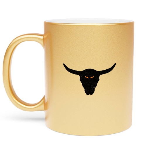 Night Black Bull Metallic Mugs