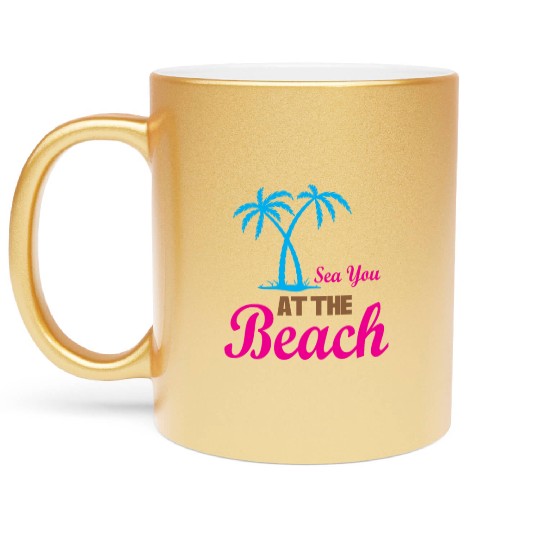 Feeling A LiL Salty with Summer Clothes Metallic Mugs