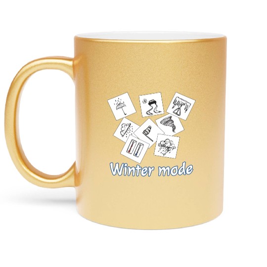 Winter mode Metallic Mugs