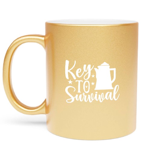 Key To Survival Science Teacher Student Gift Ideas Metallic Mugs