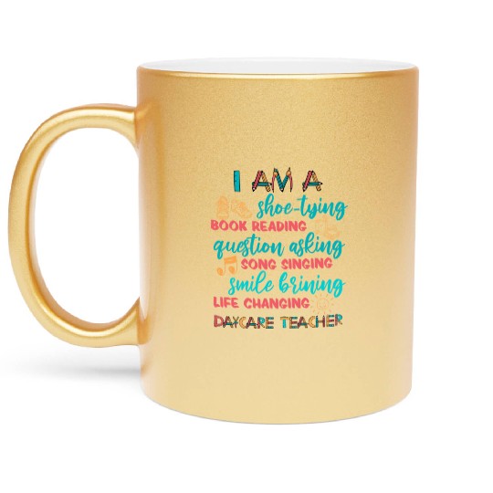 Childcare Kindergarten Preschool Daycare Teacher Metallic Mugs