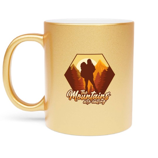 The mountains are calling Metallic Mugs