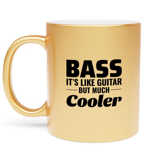 Bass Guitar Player Music Musician Bassist Funny Metallic Mugs