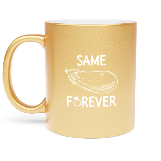 Same Eggplant Forever - Bride Bachelorette Party Metallic Mugs