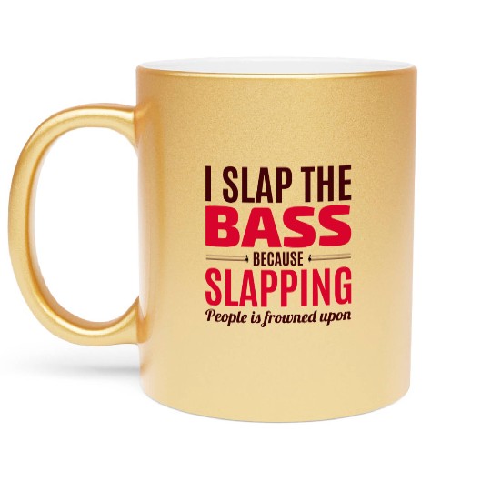 Bass Guitar Player Music Musician Bassist Funny Metallic Mugs