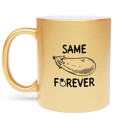 Same Eggplant Forever - Bride Bachelorette Party Metallic Mugs