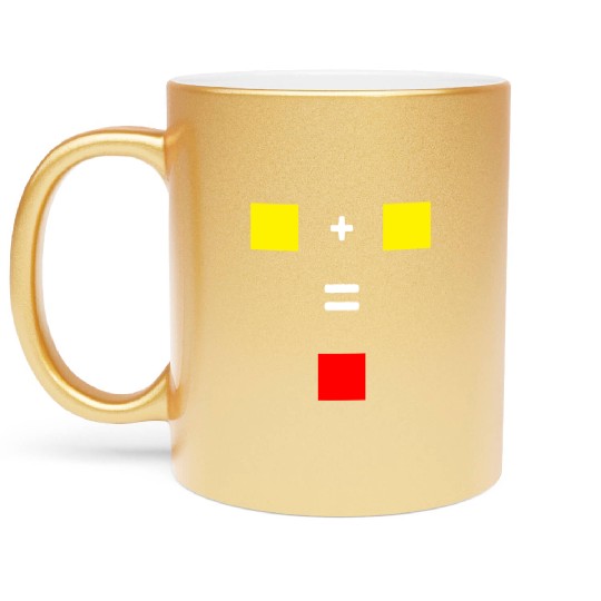 Soccer Yellow Red Card Referee Metallic Mugs