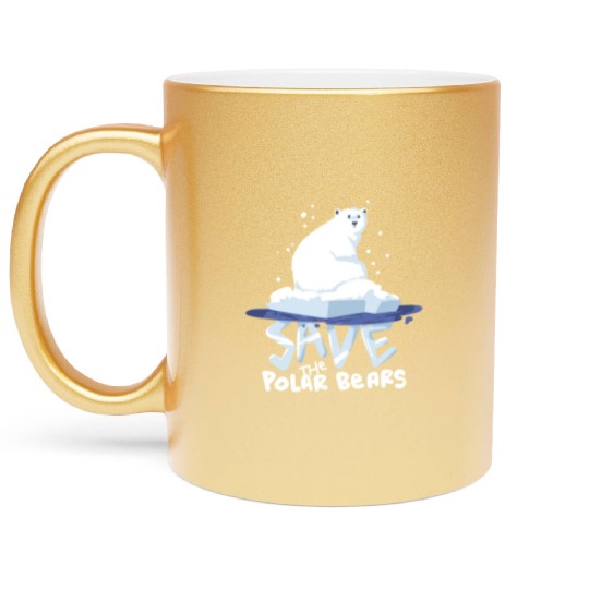 Save The Polar Bears Save Animals Metallic Mugs