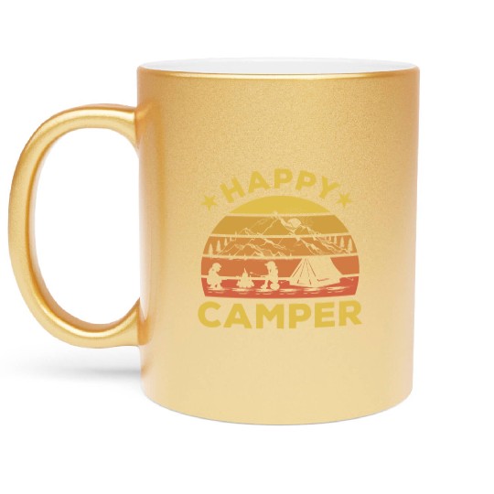 Happy Camper Metallic Mugs