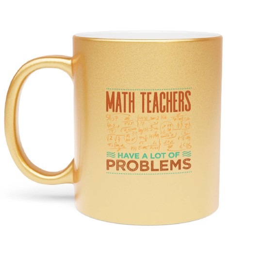 Math Teacher Metallic Mugs