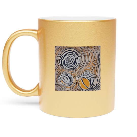 tiger skin Metallic Mugs