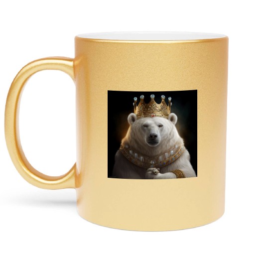 Polar Bear King Metallic Mugs