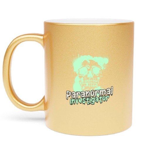 Ghost Hunting Paranormal Investigator Metallic Mugs