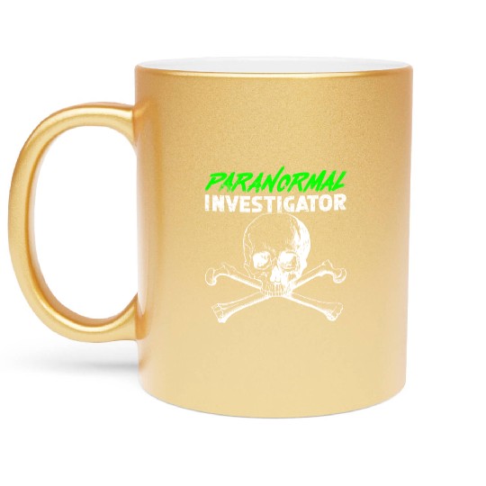Ghost Hunting Paranormal Investigator Metallic Mugs