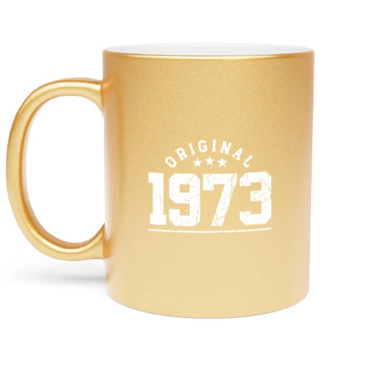 50 Years Vintage 1973 Retro 50th Birthday Metallic Mugs