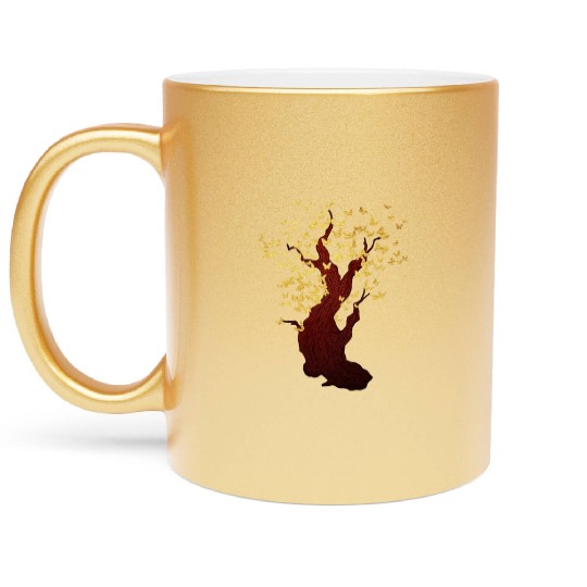 Butterfly Tree Beautiful Animal Butterflies Tree Metallic Mugs