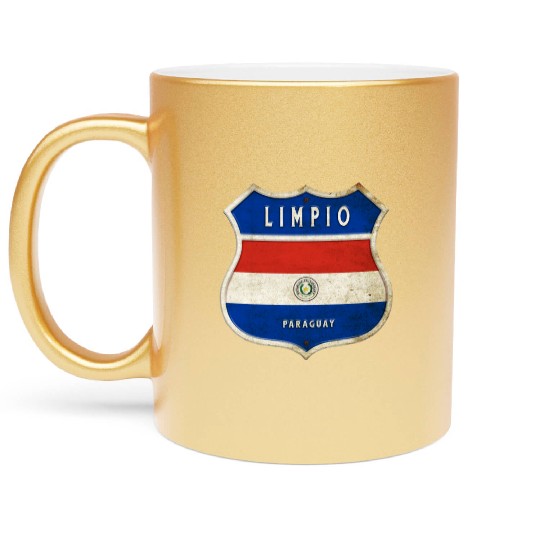 Limpio Paraguay coat of arms flag design Metallic Mugs