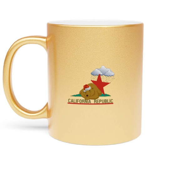 California bear in winter Metallic Mugs