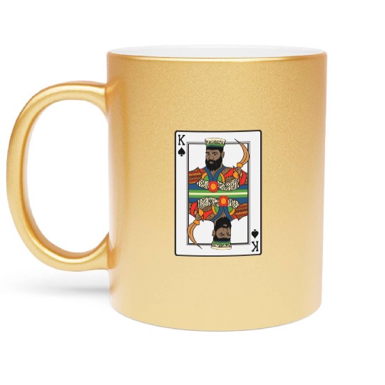 King Spades African American Card Halloween Metallic Mugs