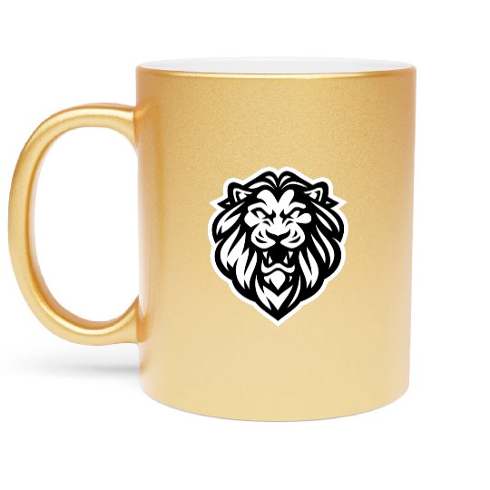 Brave like a lion Metallic Mugs