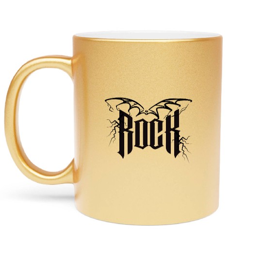 Punk Rock, Bat Best Metal Gift for friends Metallic Mugs