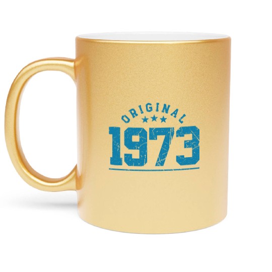 50 Years Vintage 1973 Retro 50th Birthday Metallic Mugs