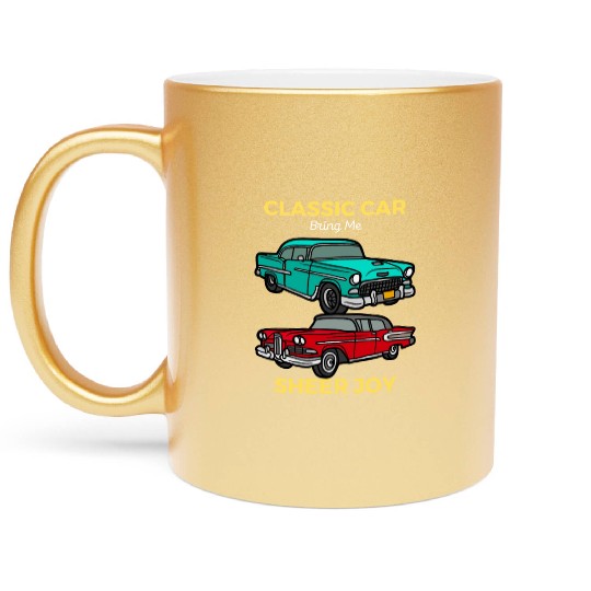 Classic Car Sheer Joy Metallic Mugs
