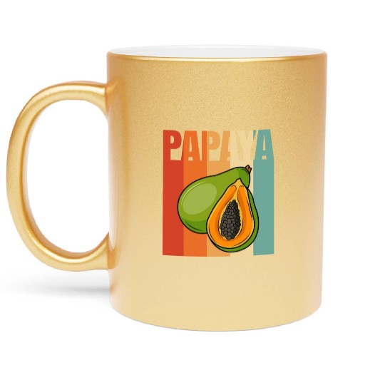 Retro Papaya Metallic Mugs