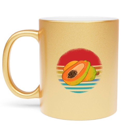 Retro Papaya Metallic Mugs