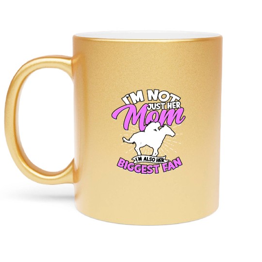 Horse Racing Equestrian Horseback Horse Racer Metallic Mugs