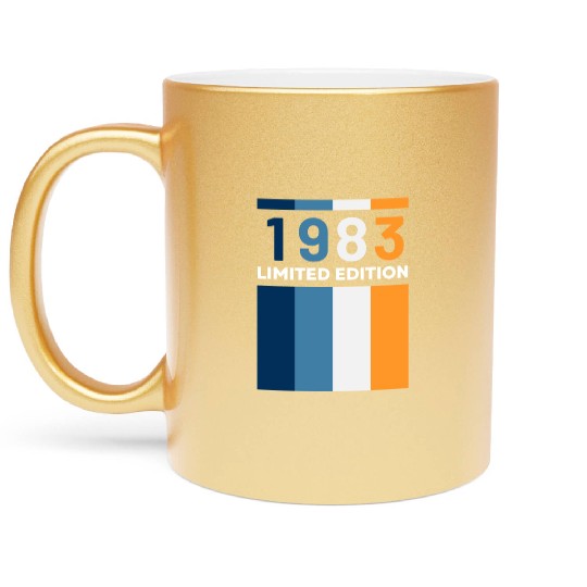 40 Years Vintage 1983 Retro 40th Birthday Metallic Mugs