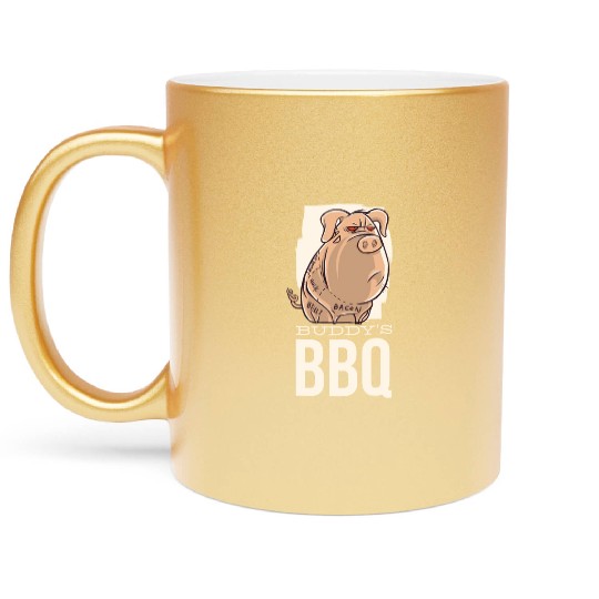 Buddy's BBQ Bacon Pig Buddy's BBQ Bacon Pig inspir Metallic Mugs