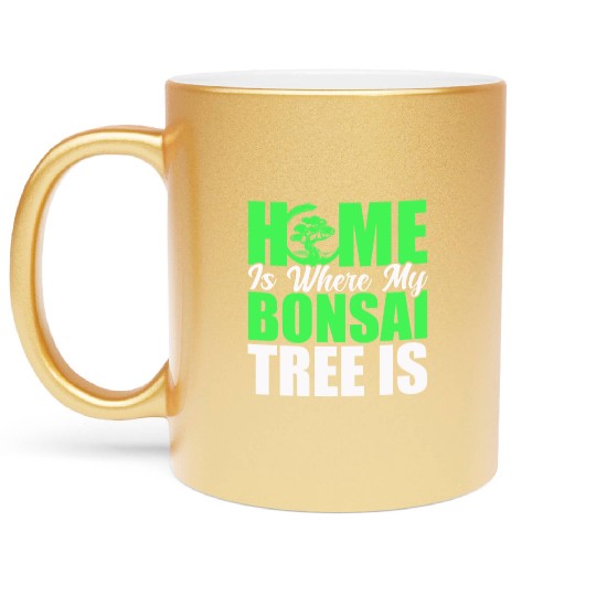 Bonsai Tree Owner Gift Bonsai Tree Gardening Metallic Mugs