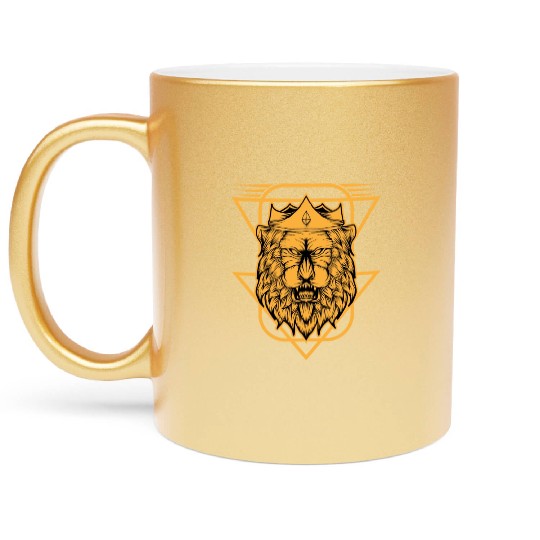 Lion King Coat Of Arms Metallic Mugs