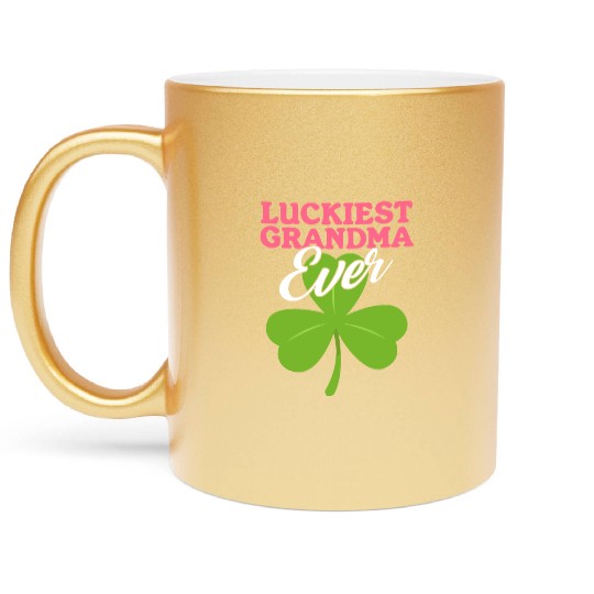 Luckiest Grandma St. Patricks Day Metallic Mugs