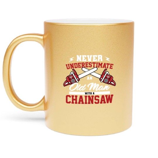 Classic Logger Lumberjack Chainsaw Workers Gifts Metallic Mugs
