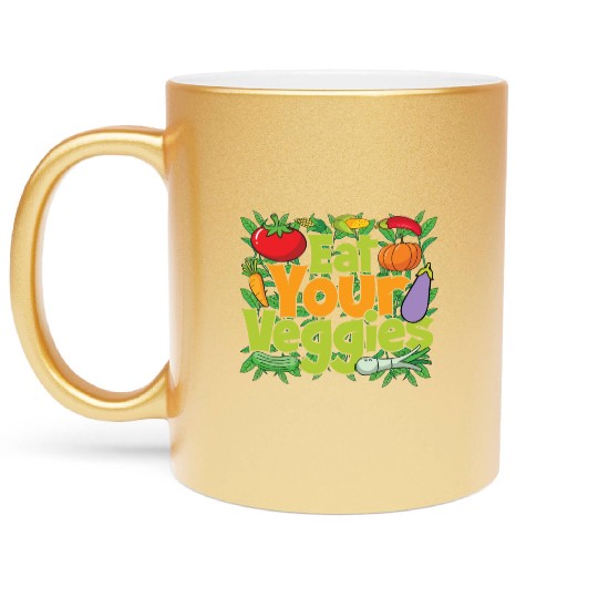 Eat Your Veggies Metallic Mugs