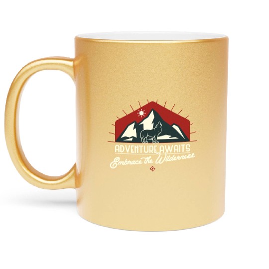 Adventure Awaits, Embrace the Wilderness Metallic Mugs