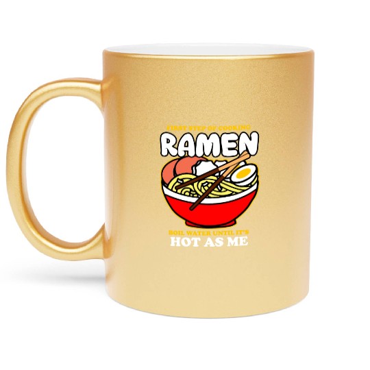 First Step Of Cooking Ramen Metallic Mugs