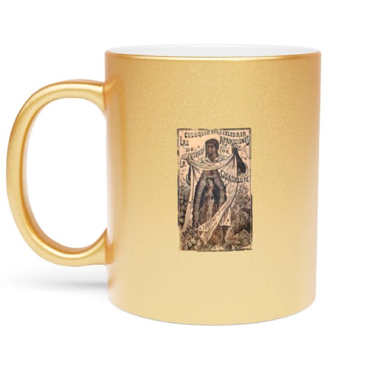 St Juan Diego Our Lady of Guadalupe Vintage Mary C Metallic Mugs