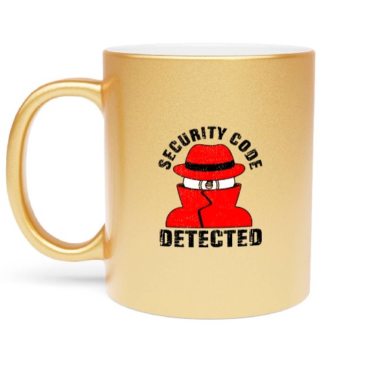 Network And Computer Security Hard Disc Detective Metallic Mugs