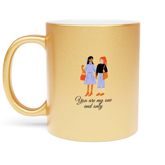 lesbian lgbtq pride valentine day 2023 valentines Metallic Mugs