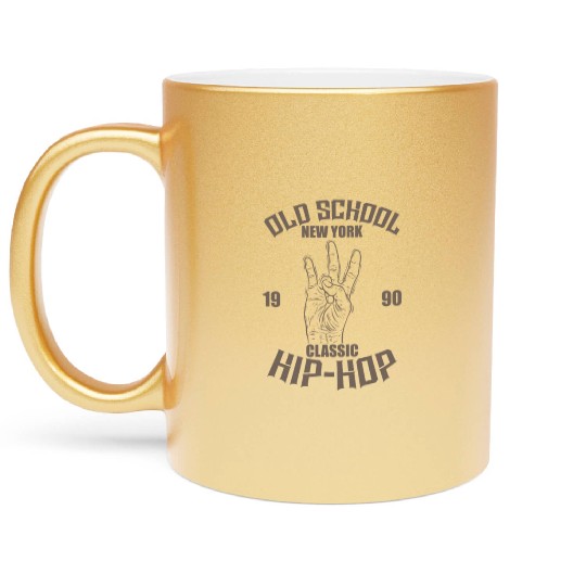 Old School New York 1990 Classic Hip Hop Rap Metallic Mugs