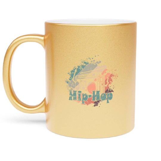 Hip Hop Radio Genre of Music Rap Freestyle Metallic Mugs
