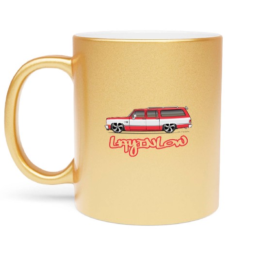 layinlow Cardinal Red Metallic Mugs