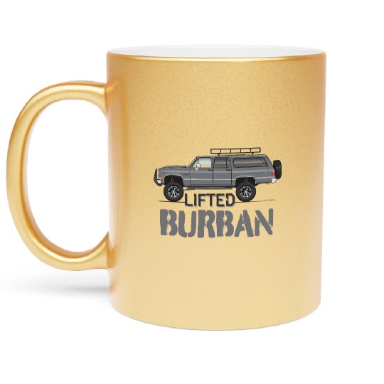 BURBAN Charcoal Metallic Mugs